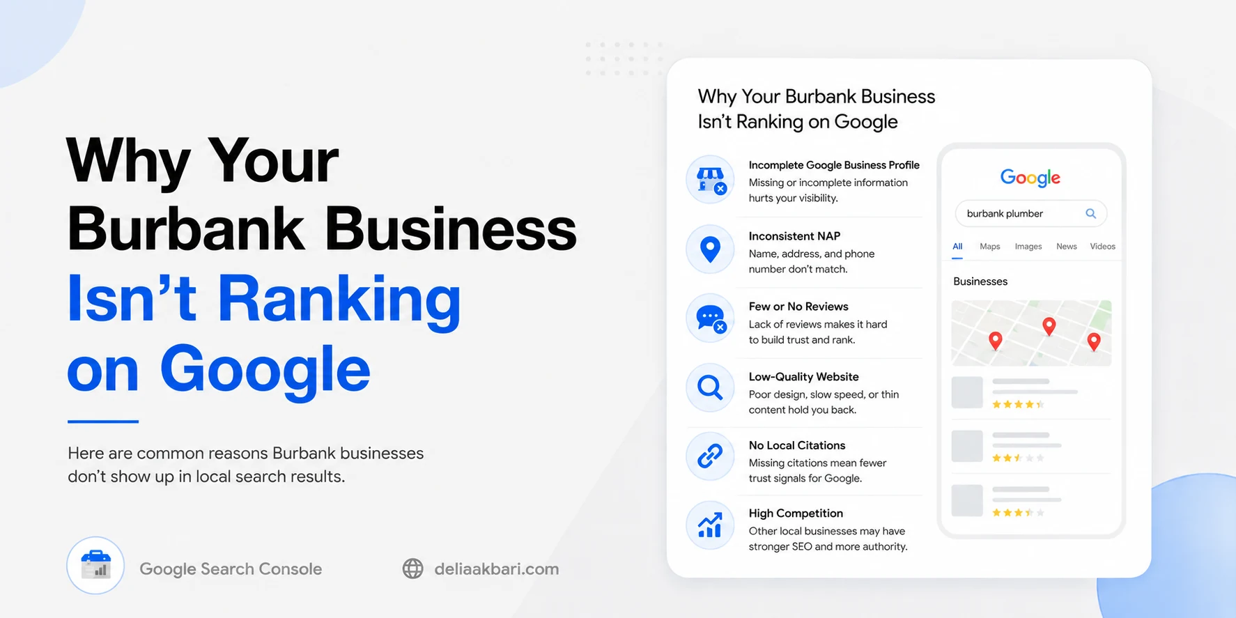 Burbank business owner reviewing Google rankings