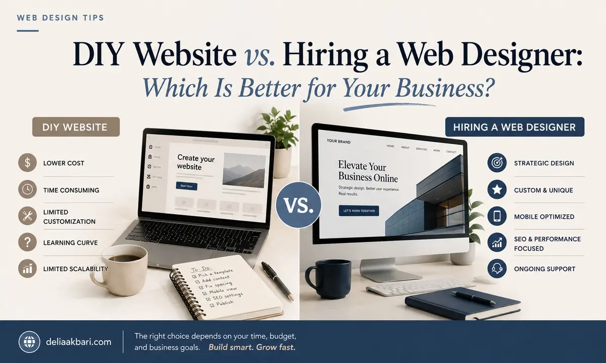 DIY website vs hiring a web designer for your small business
