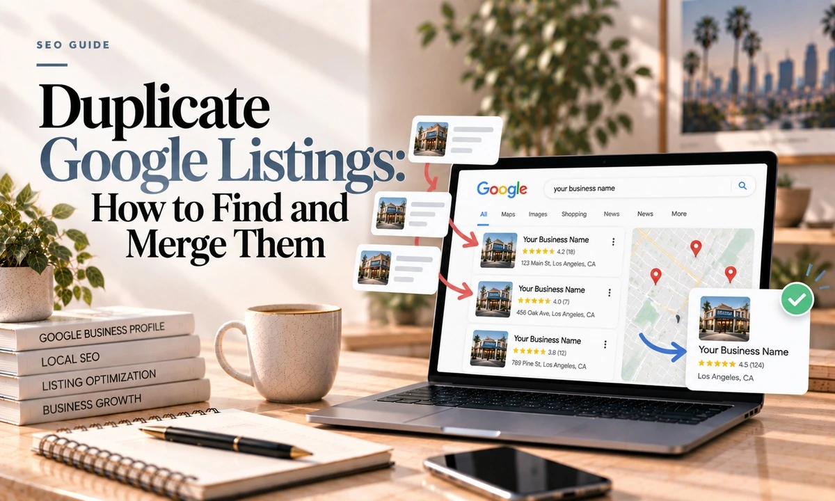 Finding and merging duplicate Google Business listings