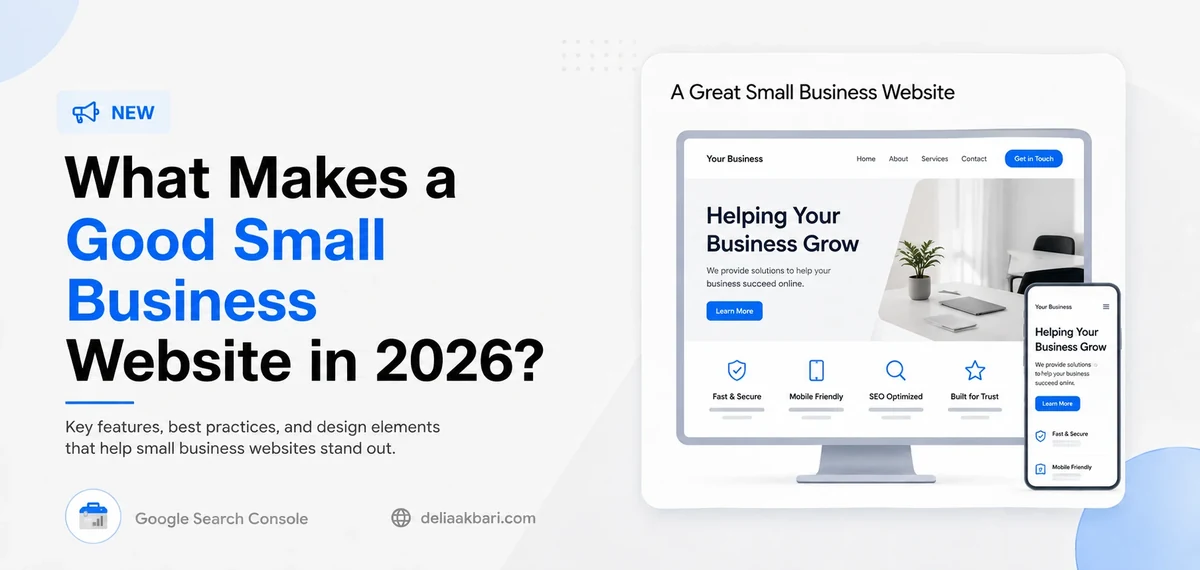 Small business website on laptop and mobile