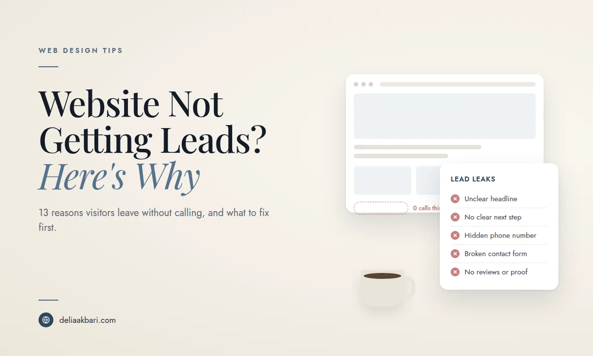 Website not getting leads, reasons visitors don't convert into customers