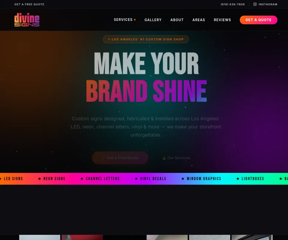 Divine Signs LA website