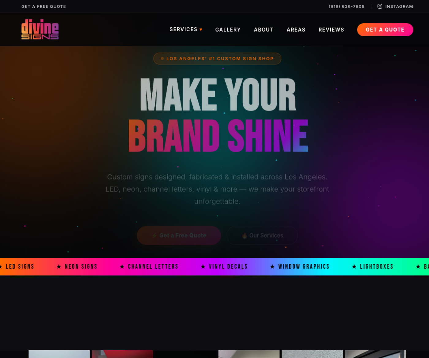 Divine Signs LA website