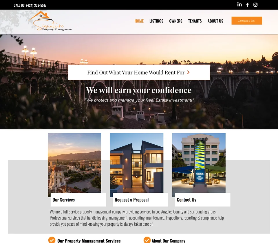 Signature Property Management website