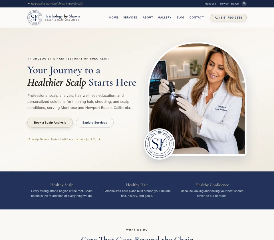 Trichology by Shawn website
