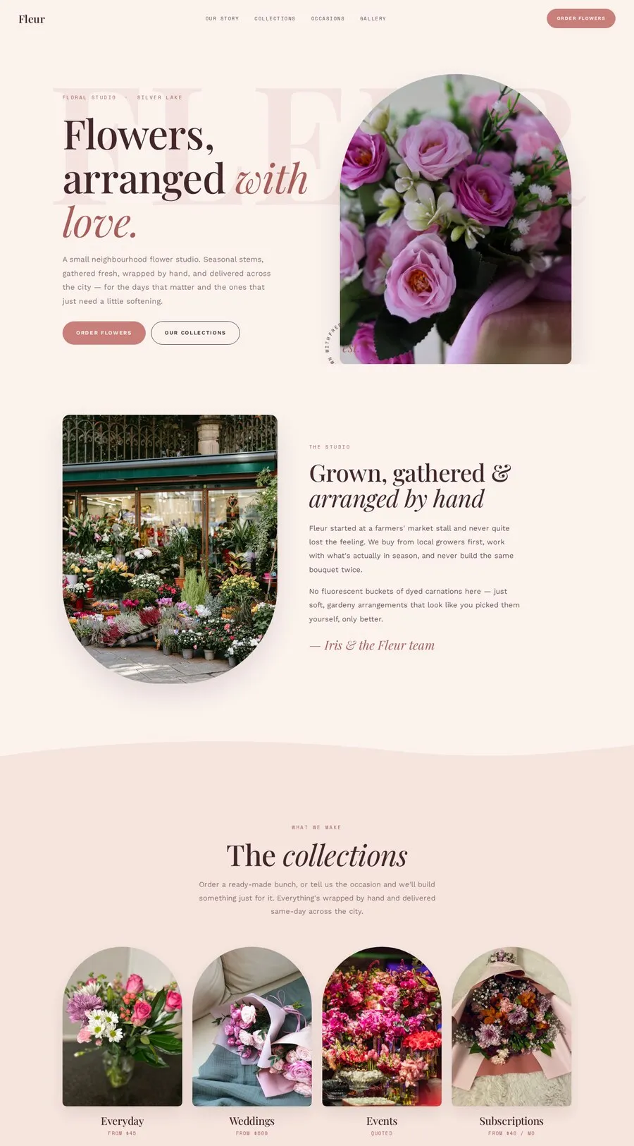 Fleur desktop layout