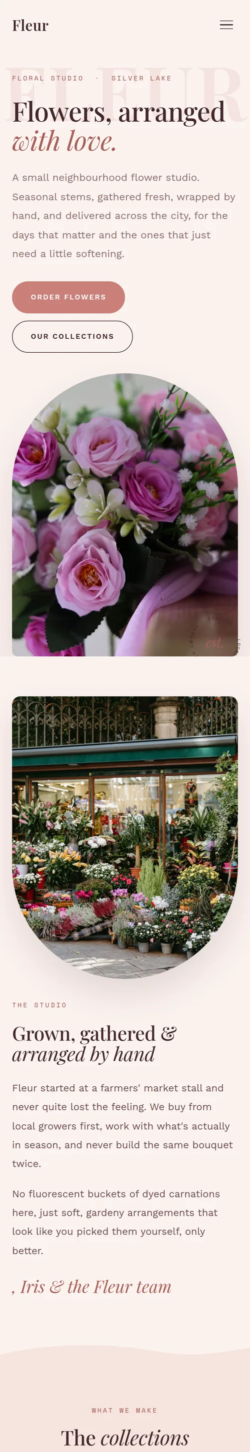 Fleur shown on a phone