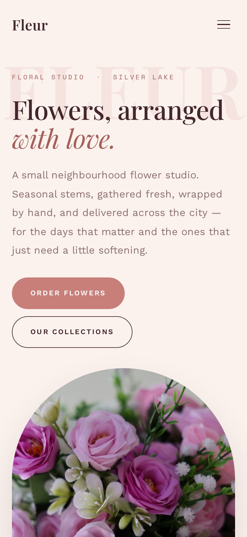 Fleur mobile layout