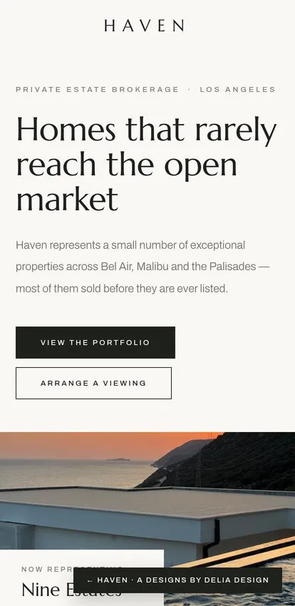 Haven mobile layout