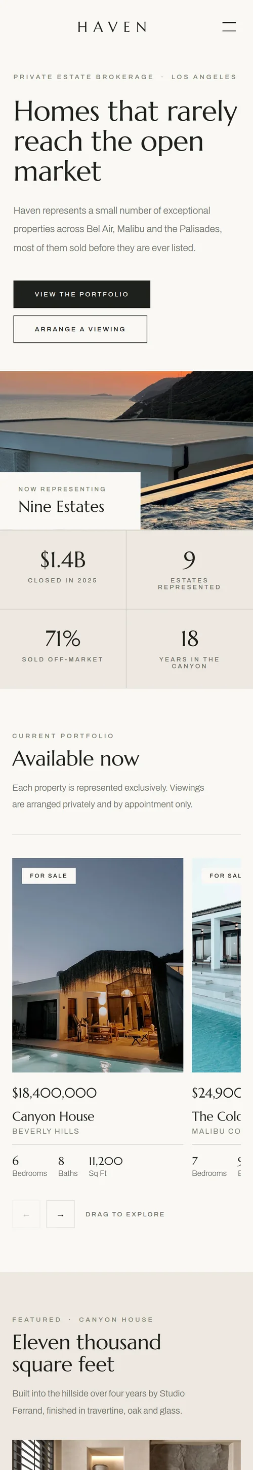 Haven shown on a phone