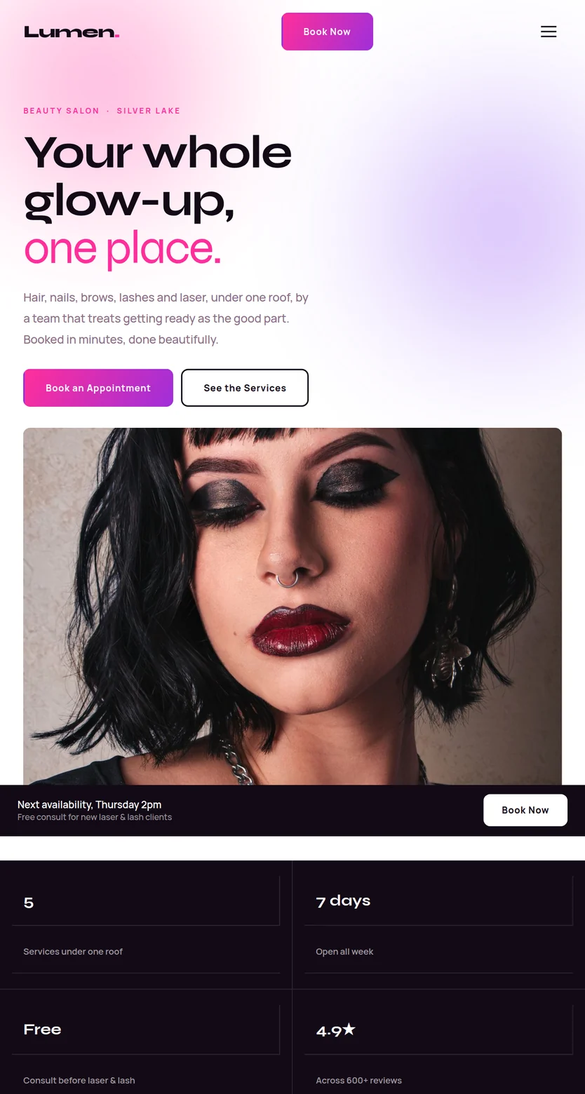 Lumen shown on a tablet