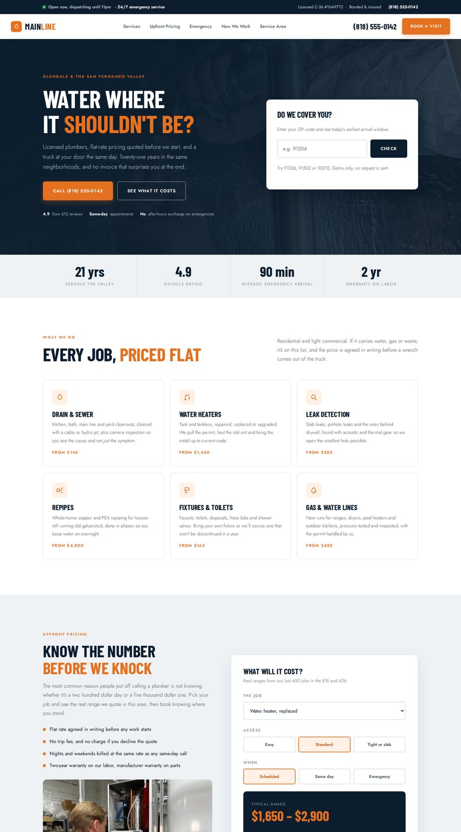 Mainline website template