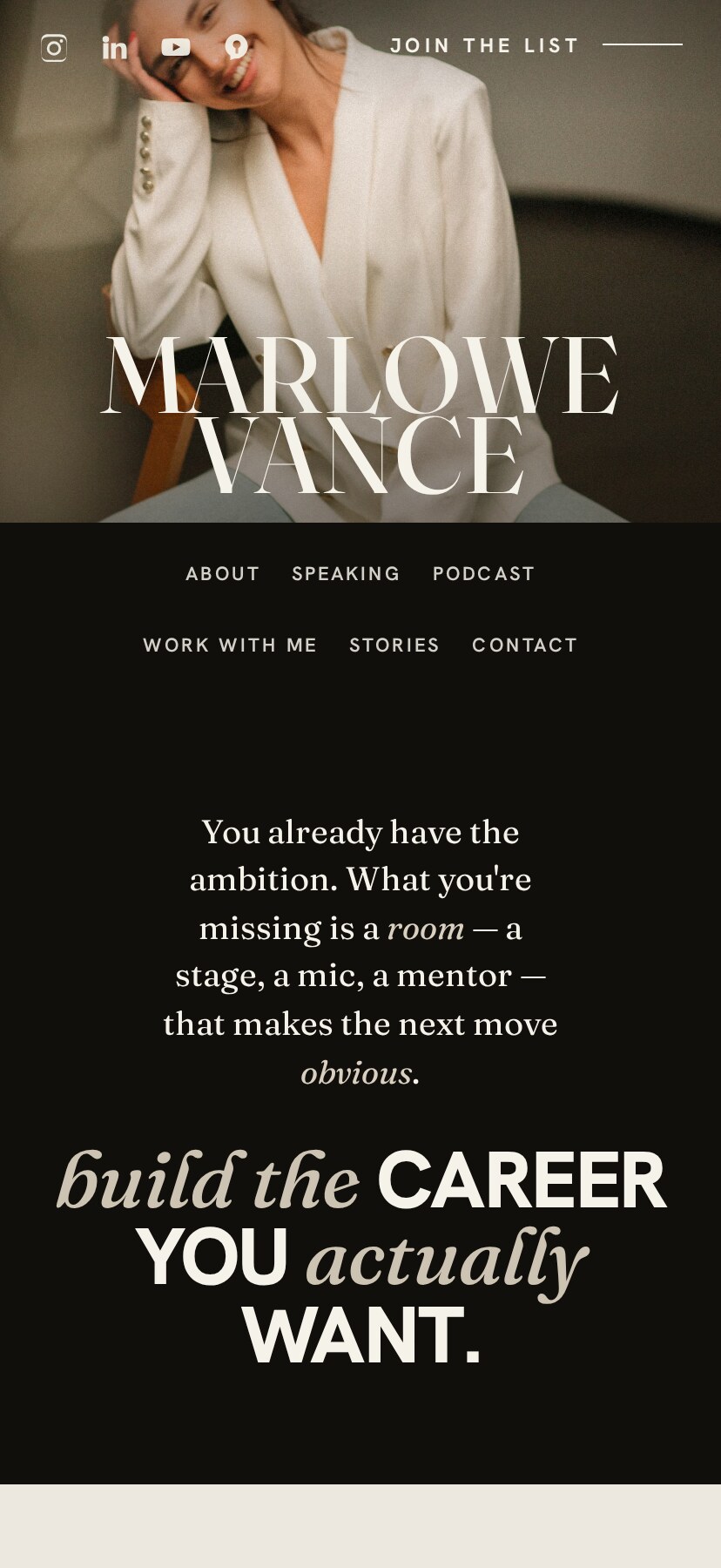 Marquee mobile layout