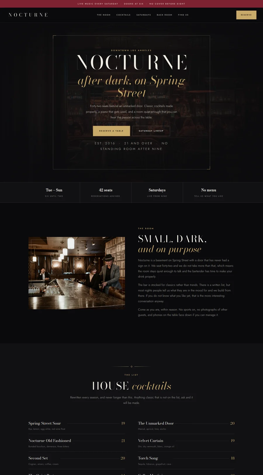 Nocturne website template