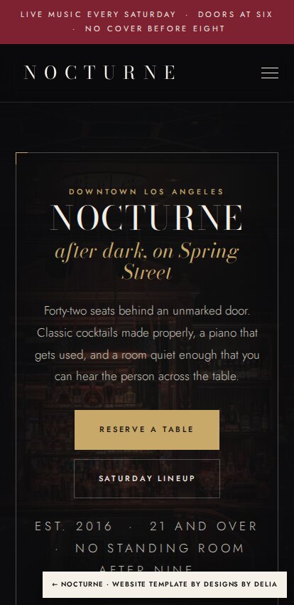 Nocturne mobile layout