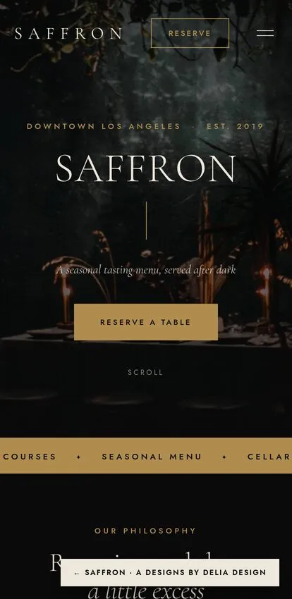 Saffron mobile layout