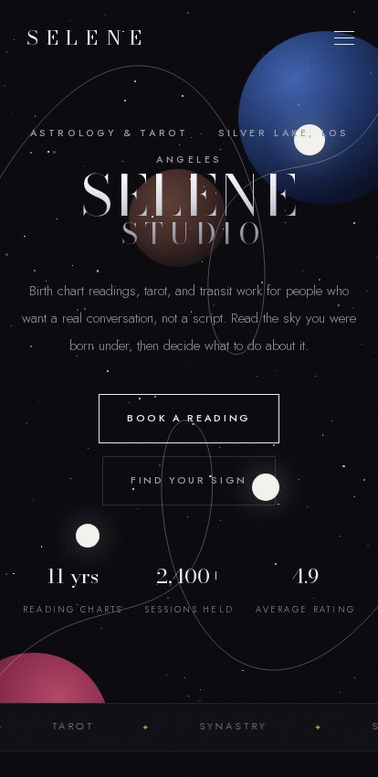 Selene mobile layout