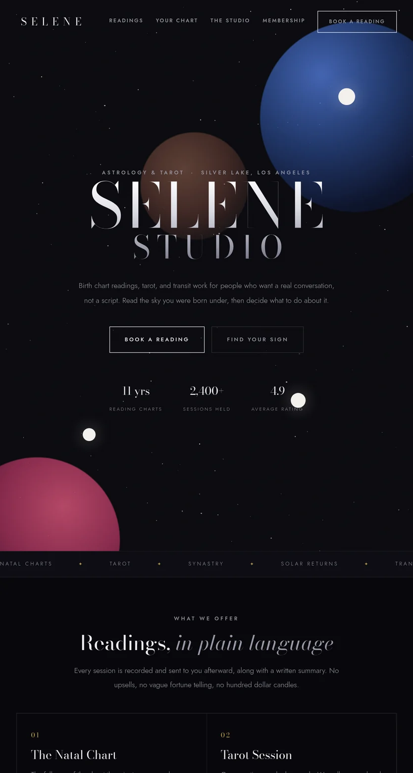 Selene shown on a tablet