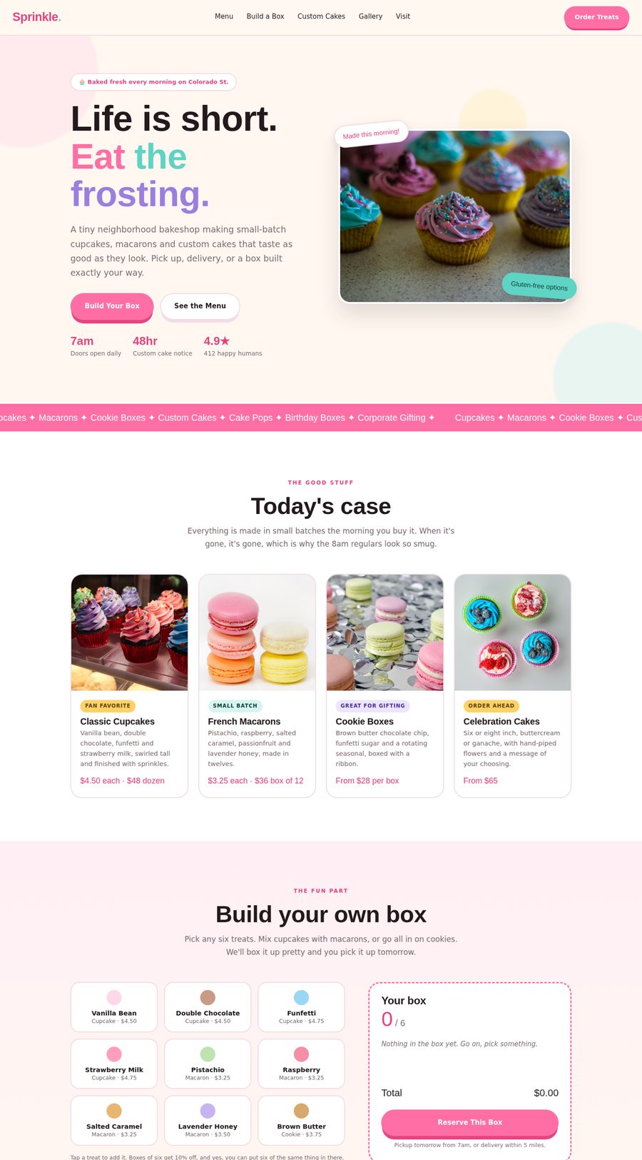 Sprinkle bakery design preview