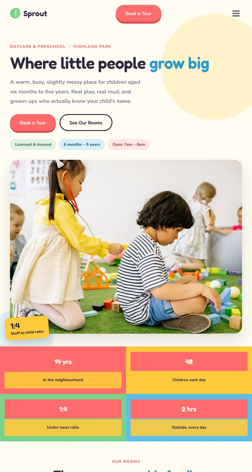 Sprout shown on a tablet