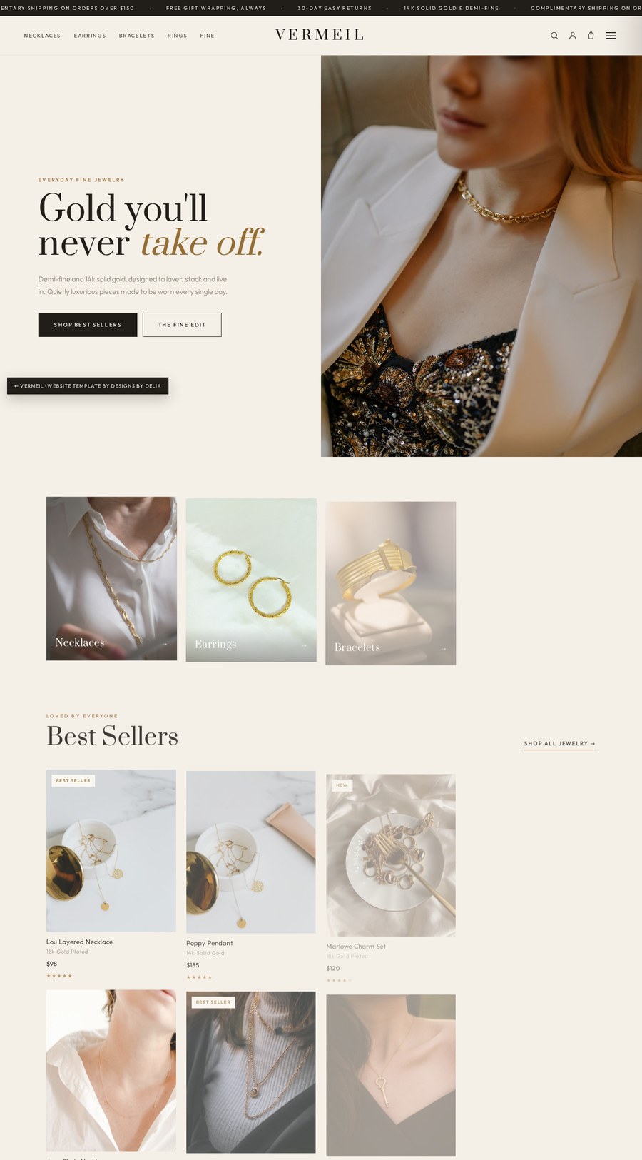 Vermeil jewelry store design preview