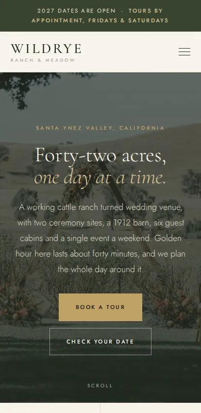 Wildrye mobile layout