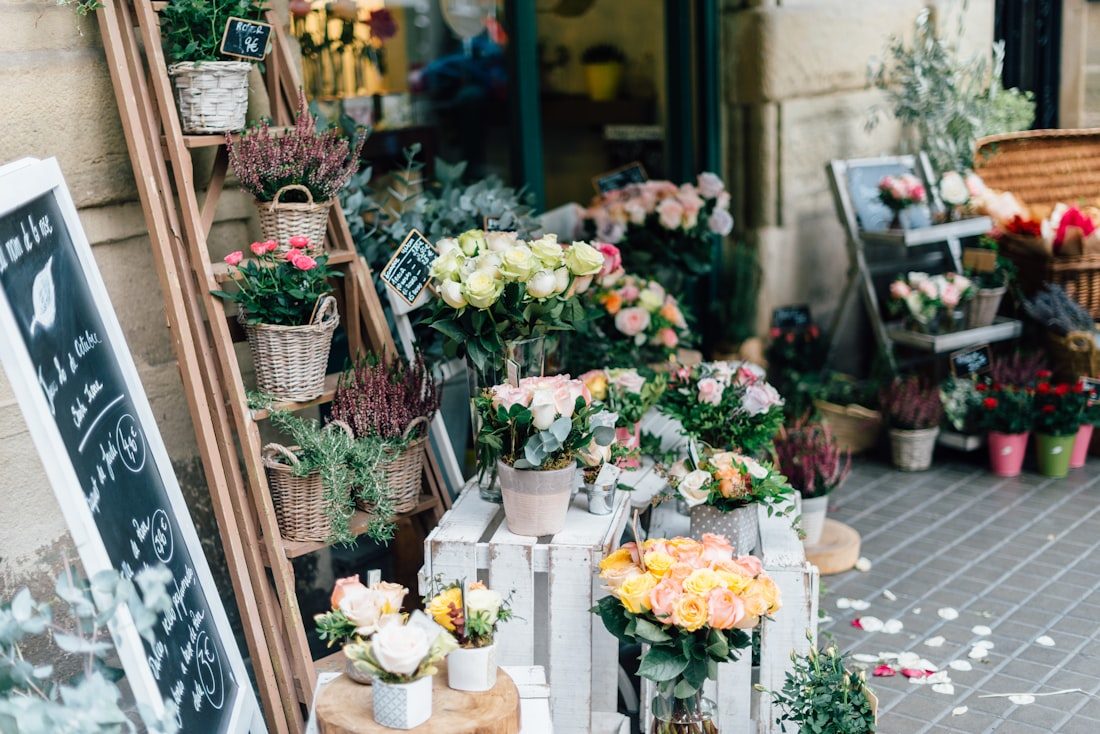 Outside the Lilium flower shop