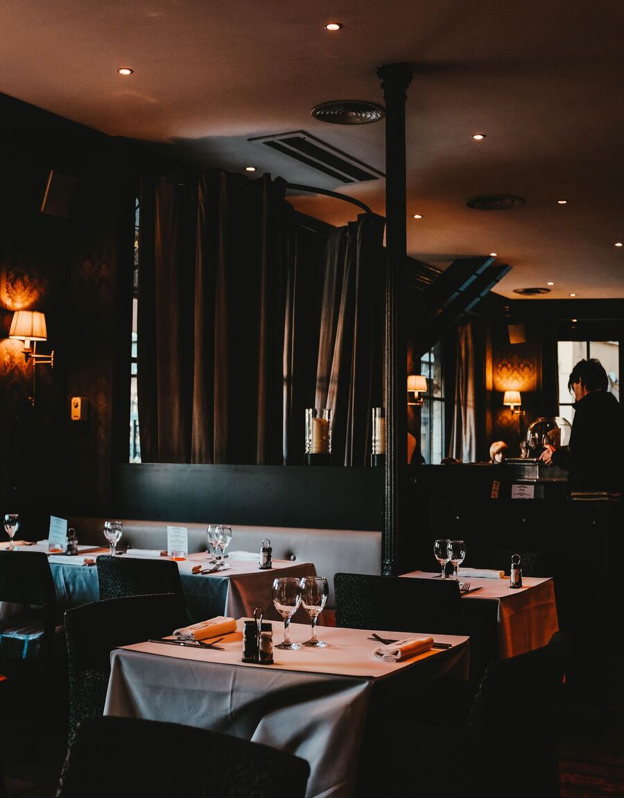 The dining room