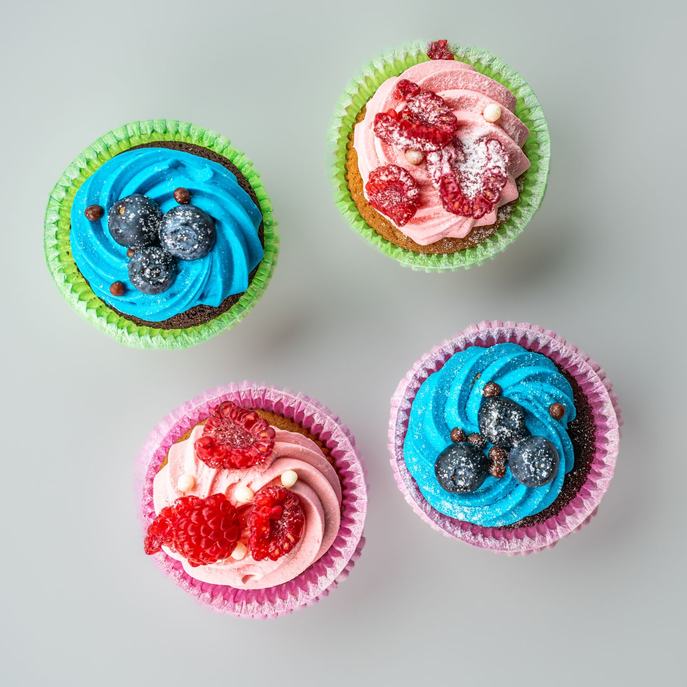 Decorated celebration cupcakes