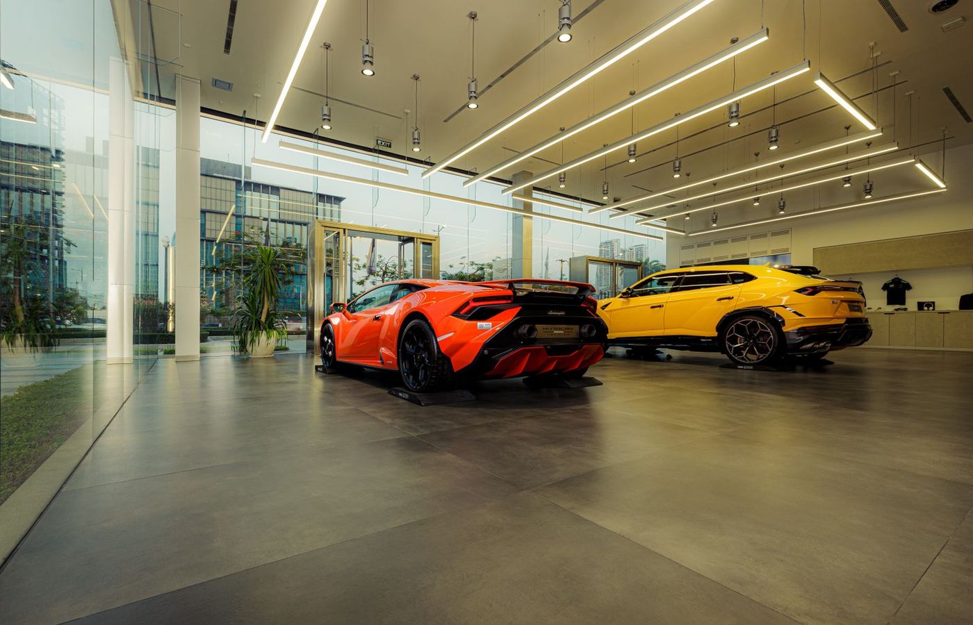 Modern dealership showroom